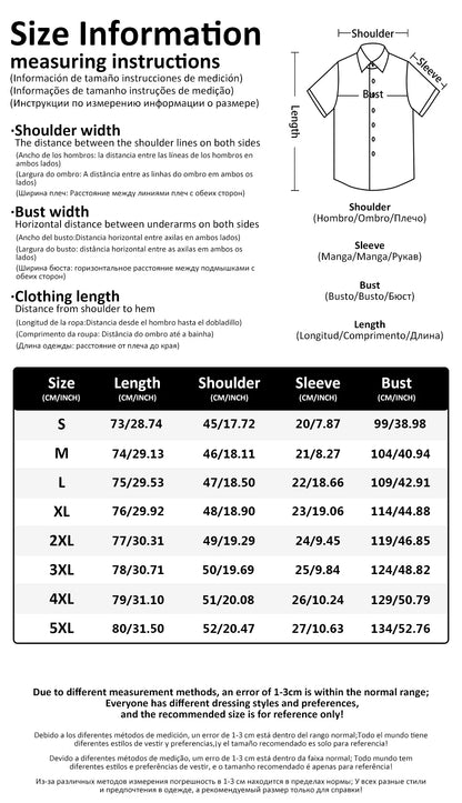 2024 Men Summer Casual Vacation All-Over Printed Short-Sleeved Shirt With Scattered Fashion Top Loose Men Clothing simple design