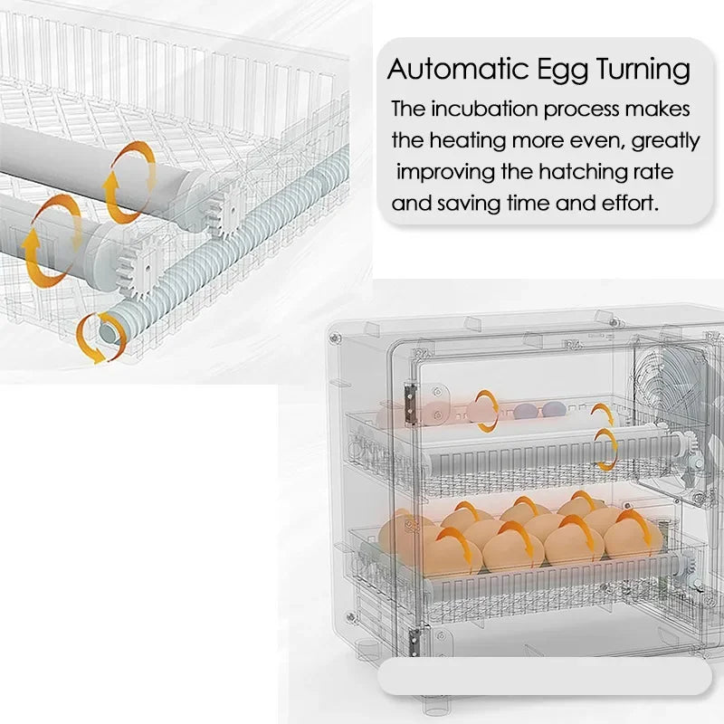 24 Egg Incubator Full Automatic Touch Temperature Control Farm Hatchery Machine Chicken Duck Quail Bird Brooder Eggs Incubator