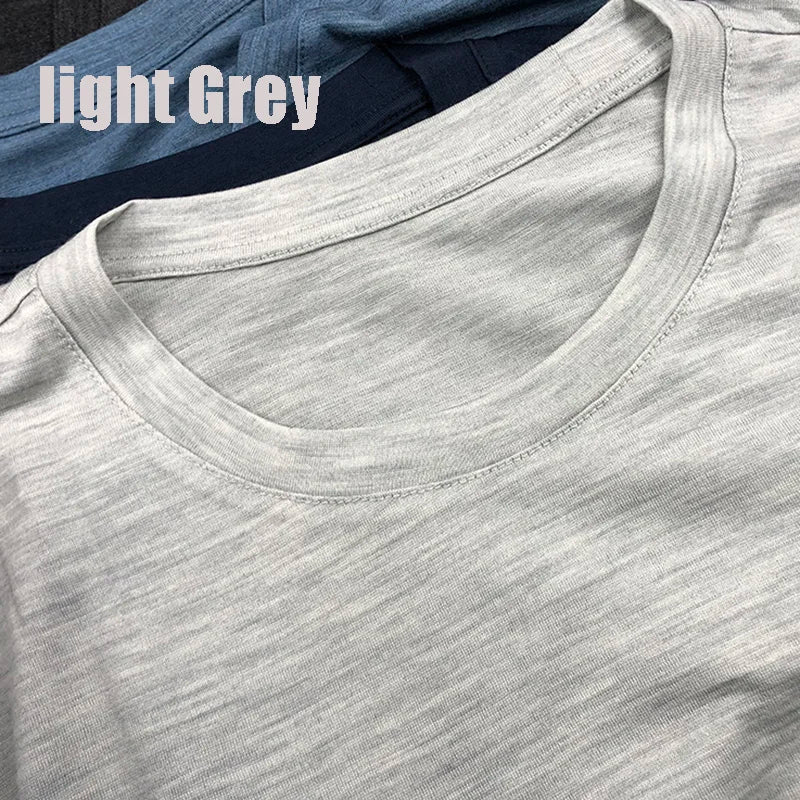 100% Merino Wool T shirt Men Base Layer Merino Shirt Wicking Breathable Quick Dry Anti-Odor No-itch Big USA Size