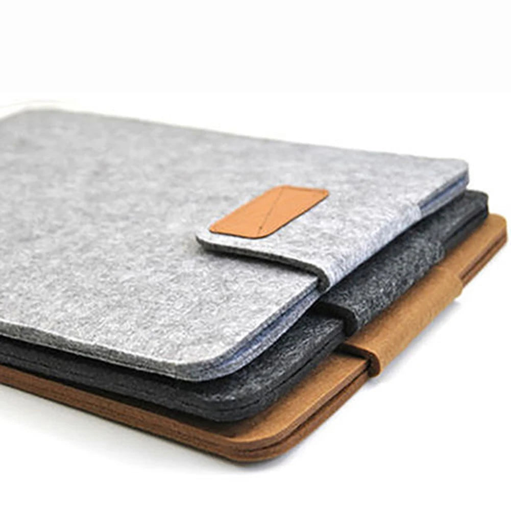 13Inch 15inch Felt Sleeve Slim Tablet Case Cover Bag for MacBooks Air Pro Solid Color Tablet Storage Bag