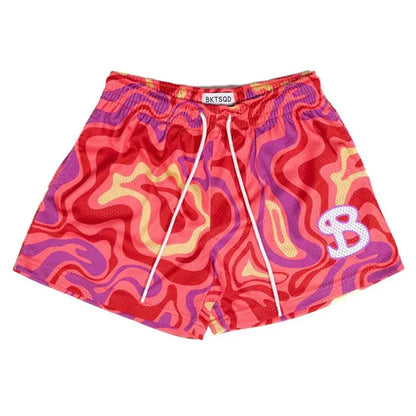 2024 BUCKETSQUAD Summer Mesh Basketball Shorts Men's Quick Drying Loose Sports Shorts Casual Trendy Running Beach Shorts