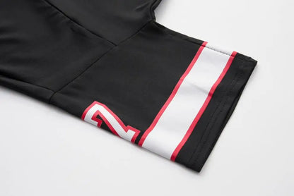 2024 New Fashion V-Neck Queen Letters Print Dress Short Sleeve Basketball Sporty Style Sexy Loose Female Clothing Streetwear