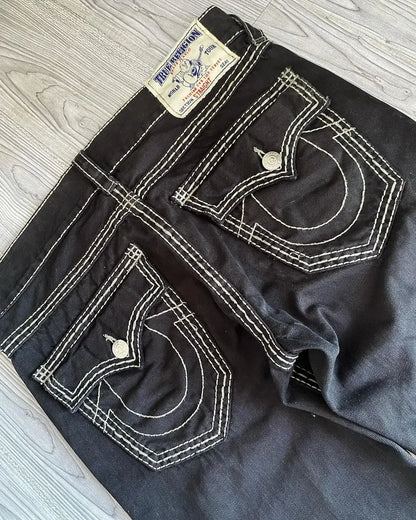 Y2k Vintage Jeans Women's Clothing Embroidered Casual Hip Hop Street Denim Pants Harajuku High Waist Straight Leg Wide Leg Jeans