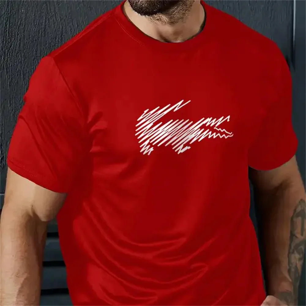 Summer Men's T-Shirt Fashion Street Short Sleeved T Shirt For Men Casual Summer Top Breakable Loose Men Clothing