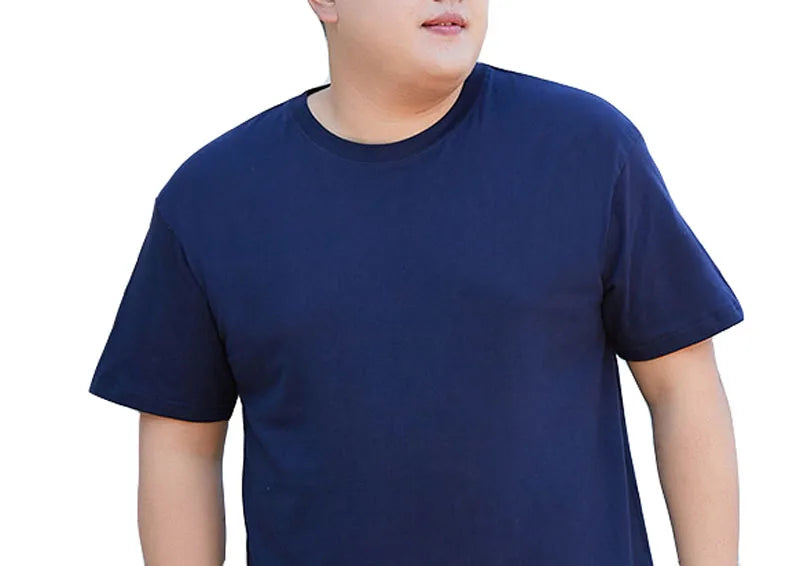 Summer 170kg Oversized T-shirt Men 5XL 6XL 7XL 8XL 9XL 10XL 12XL 100% Cotton Loose T-shirt