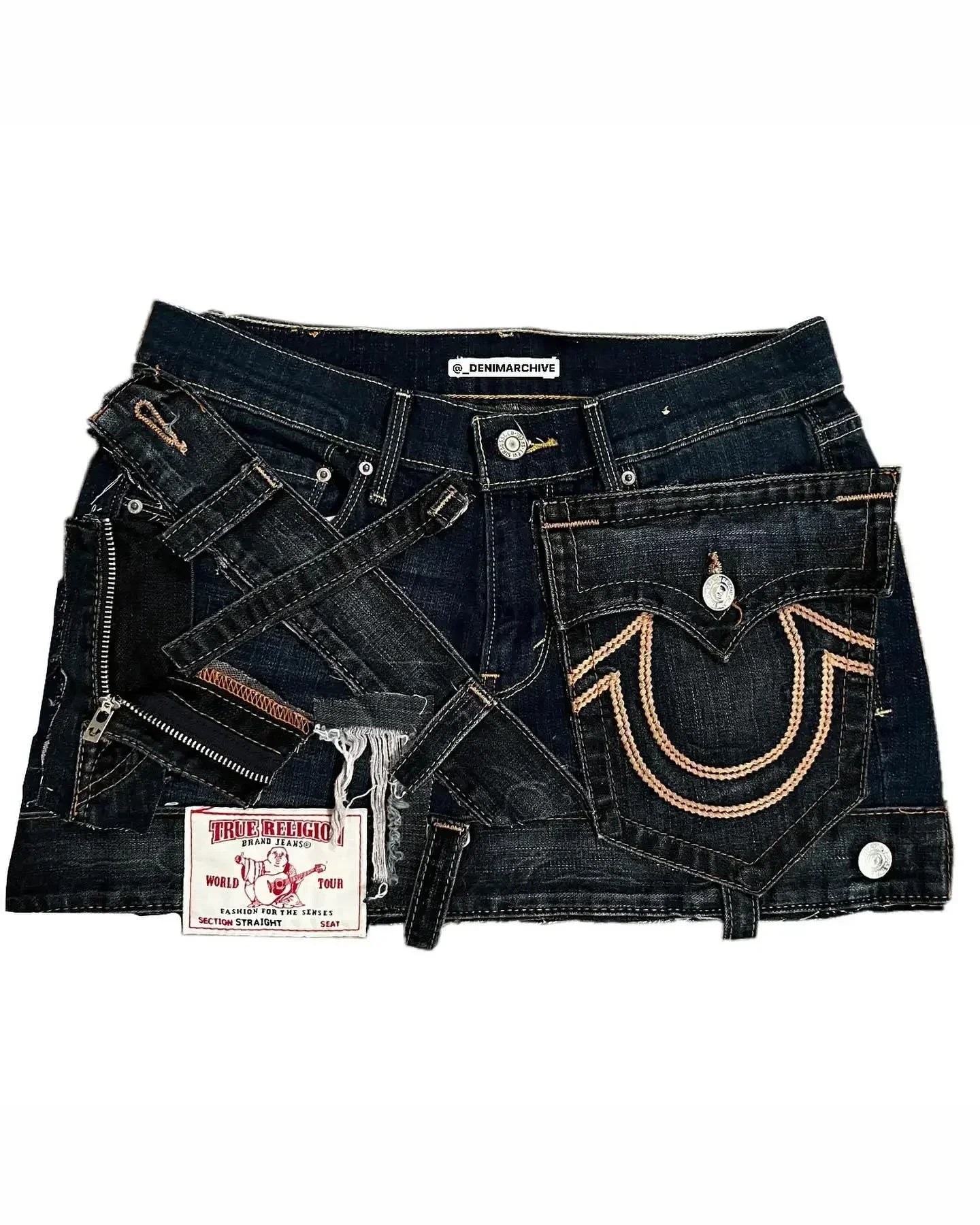 Y2k Skirt Gothic Fashion Big Pocket Washed Blue Denim Wrapped Hip Skirts Harajuku Casual Sexy Girl Pleated Mini Skirt Streetwear