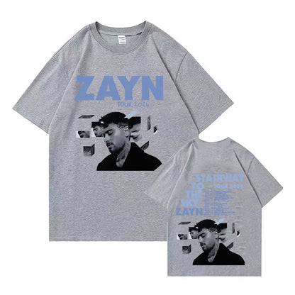Zayn Startway To The Sky Tour Tee-shirt Zayn Malik  T-shirts Unisex Short Sleeve Tee Harajuku Y2K O-neck Summer Casual Top