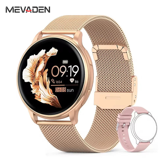 MEVADEN Bluetooth Call Smart Watch Women Custom Dial Watches Men Sport Fitness Tracker Heart Rate Smartwatch For Android IOS