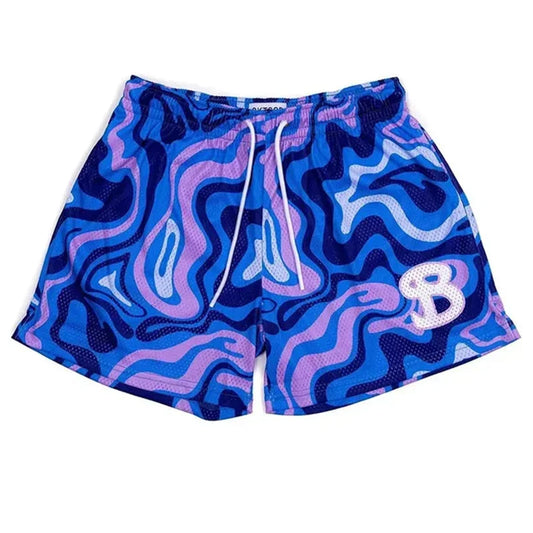2024 BUCKETSQUAD Summer Mesh Basketball Shorts Men's Quick Drying Loose Sports Shorts Casual Trendy Running Beach Shorts