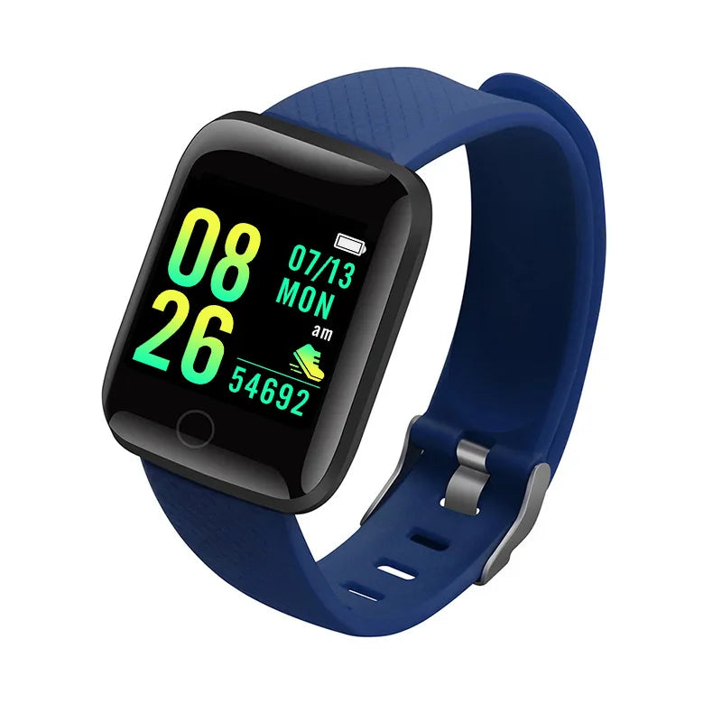 Smart Watch 116Plus D13 Y68 Sport Wristband Running Fitness Monitor Track Heart Rate Message Remind Men Smartwatch Woman Clock