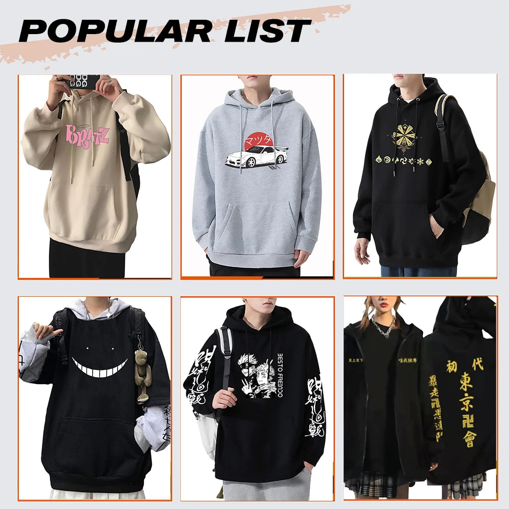 Cartoon Graphic Hoodies Humbe Funny Printing Sweatshirts Sudaderas Hombre Long Sleeve Winter Hooded Pullovers Fleece Soft Hoodie