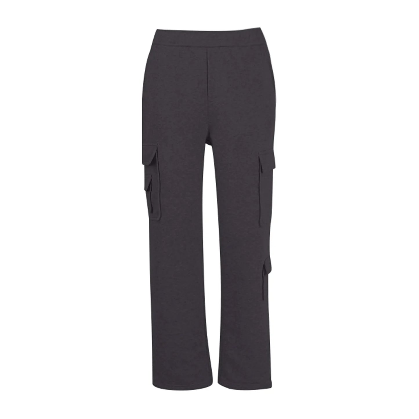 Womens Cargo Sweatpants Wide Leg Fleece Lined Pants For Women Fall Winter Baggy High Waisted Joggers Pant With Pockets Mujer