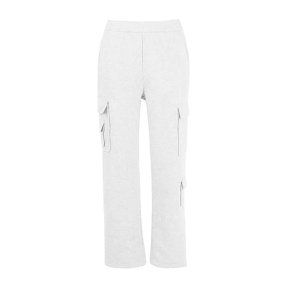 Womens Cargo Sweatpants Wide Leg Fleece Lined Pants For Women Fall Winter Baggy High Waisted Joggers Pant With Pockets Mujer