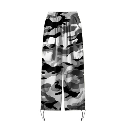 Womens Baggy Cargo Camo Print Pants Streetwear Hip Hop Joggers Sweatpants Drawstring Casual Loose Wide Leg Womens Sports Pants