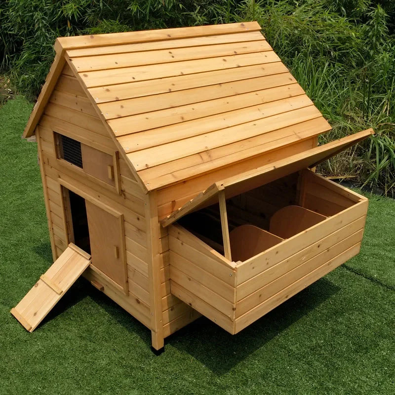 Large Separated Structure Running Cages Wooden Chicken Coop with Egg Case House