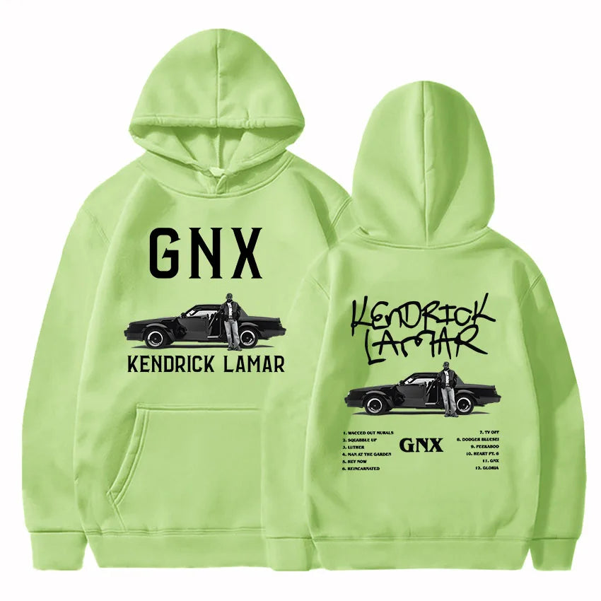 GNX Album 2024 Printing Hoodies Kendrick Lamar Rapper Rock Style Sweatshirts Unisex Streetwear Long Sleeve Hooded Pullovers Men