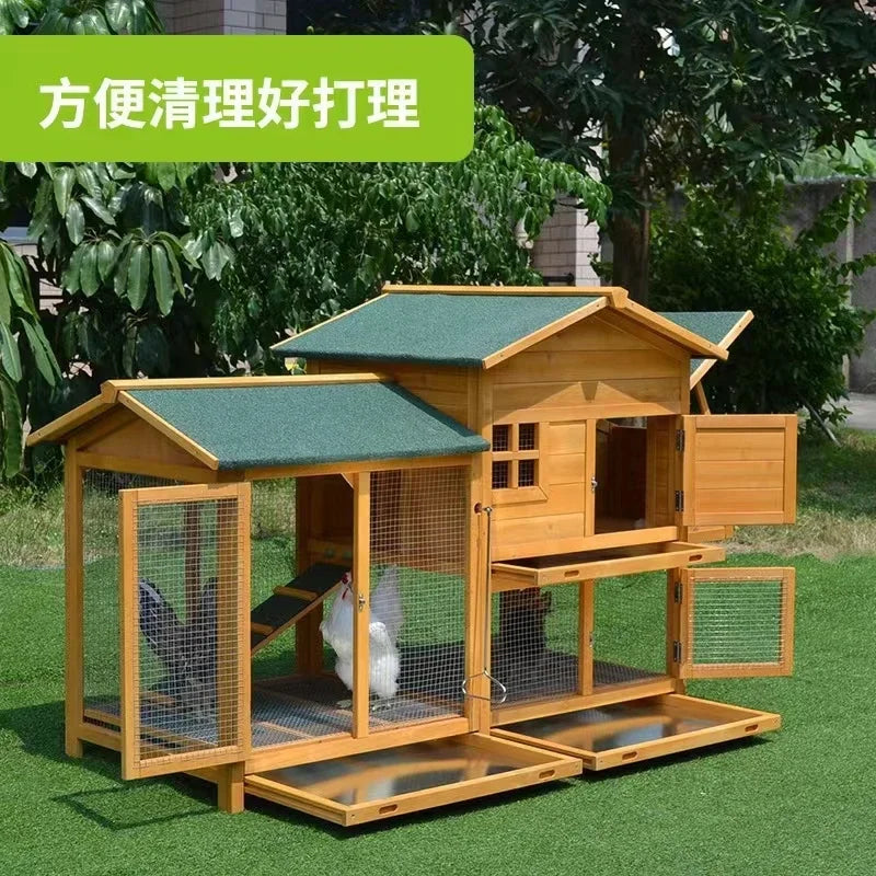 Pet Product Super Large Outdoor Chicken Cage Hutch Indoor Cheap Wooden Chicken Coop