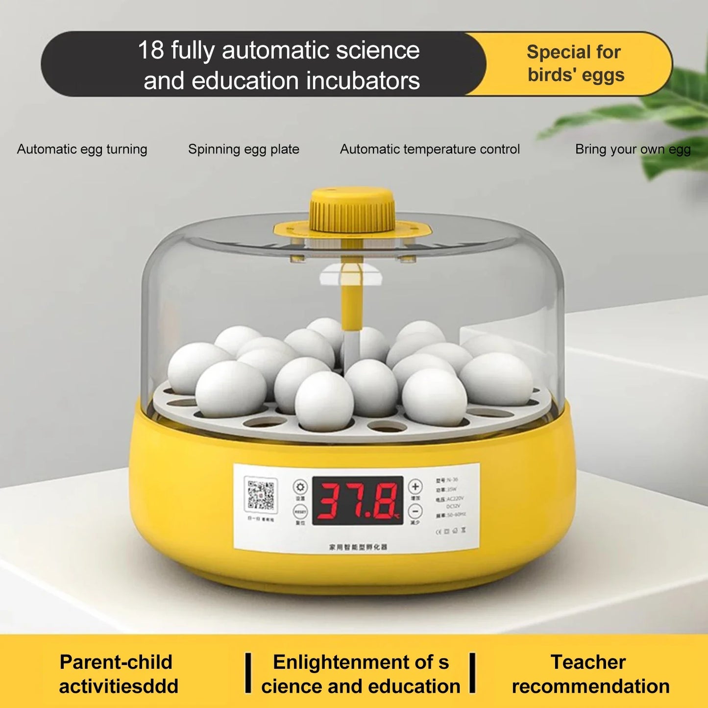 Farm Tools 6/18 Eggs Incubator Household Mini Egg Incubator With Automatic Temperature Control For Duck Chicken Goose Quail Eggs