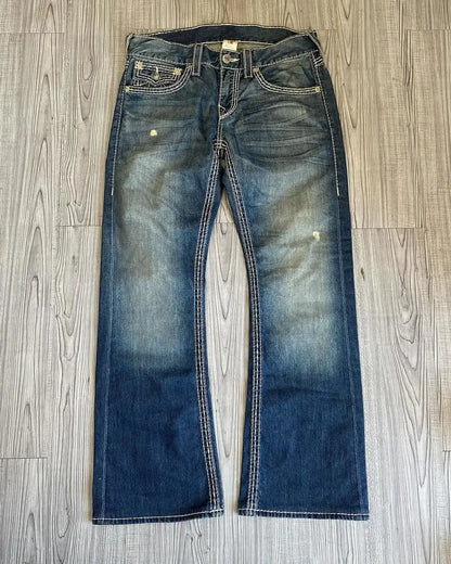 Y2k Vintage Jeans Women's Clothing Embroidered Casual Hip Hop Street Denim Pants Harajuku High Waist Straight Leg Wide Leg Jeans