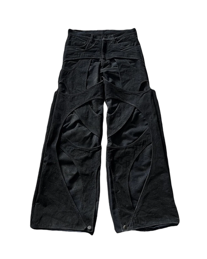 2024 New Gothic Retro Jeans for Men Wide Leg Straight Black Y2k Baggy Jeans Harajuku Hip Hop High Waist Denim Pants Streetwear