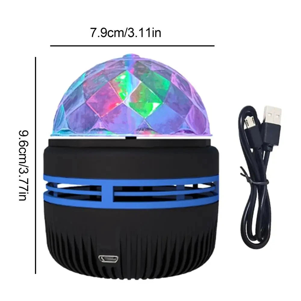 Starry Sky Galaxy Lamp Projector LED Night Light Remote Control Sound Active 5V USB Charging 7 Modes for Kids Room  Party Decor