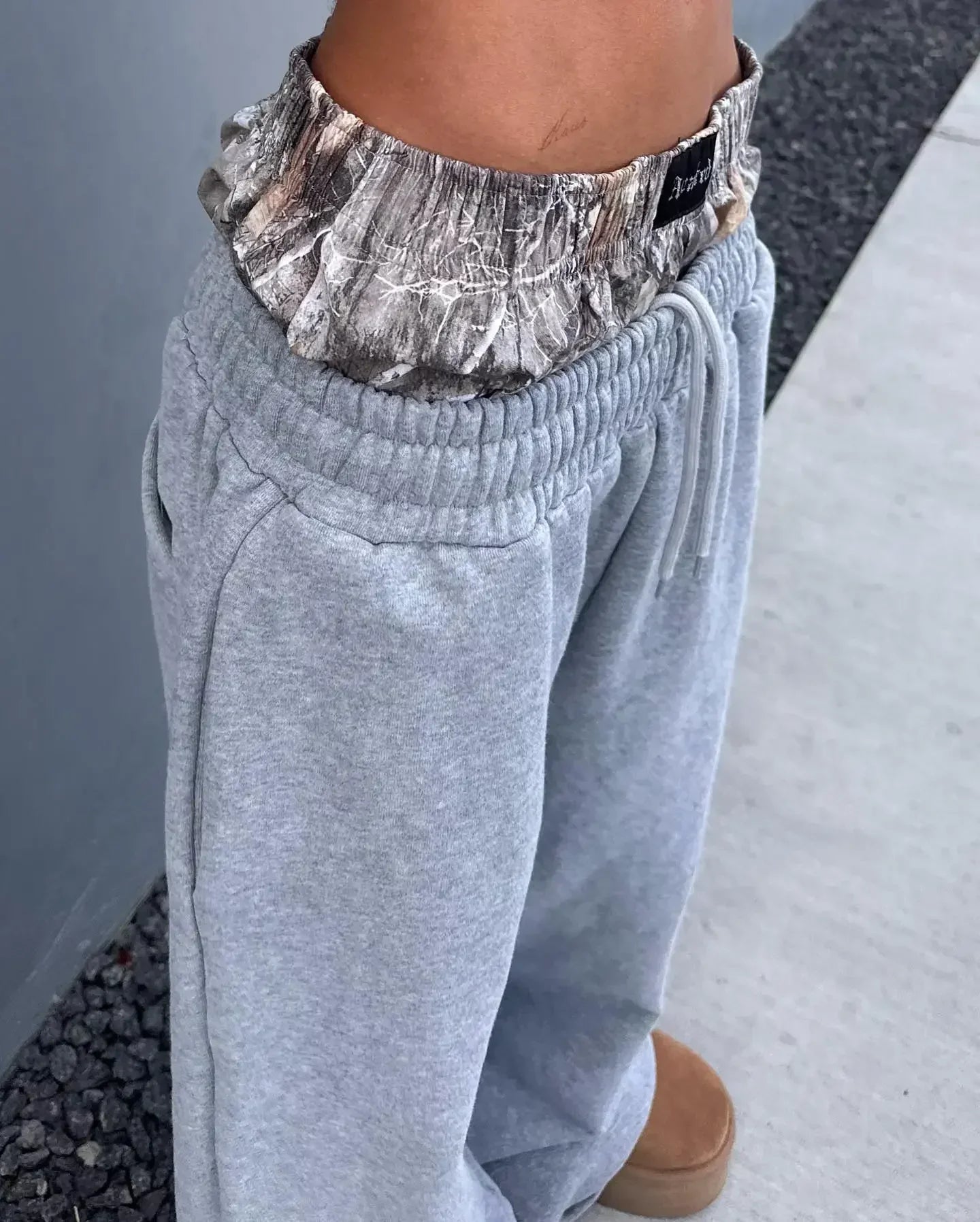 Y2K Retro Leisure Sports Pants Camouflage Embroidered Double Waist Pants Harajuku High Waisted Women Straight Leg Wide Leg Pants
