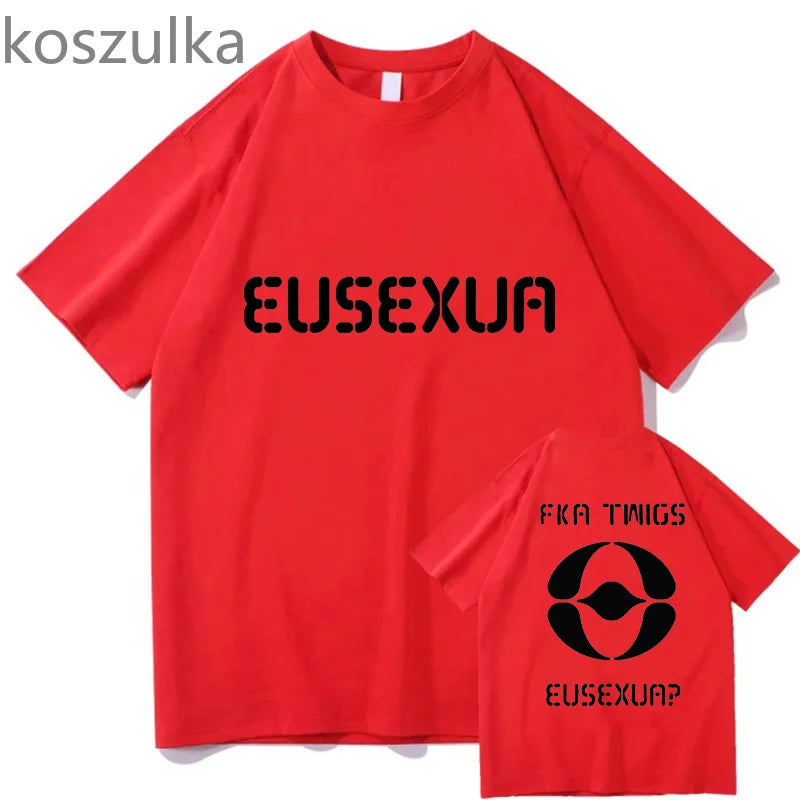 FKA twigs EUSEXUA Double Side T-Shirts Man Woman Fans Summer Gift Vintage Clothes Aesthetic Streetwear Harajuku Pullover Tops