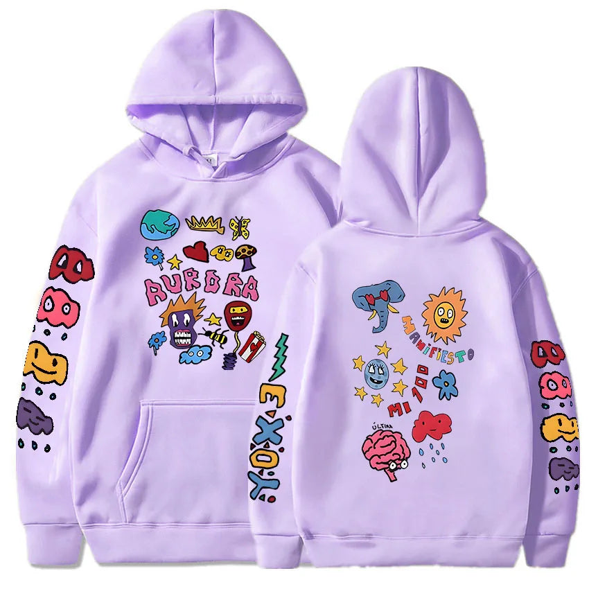 Cartoon Graphic Hoodies Humbe Funny Printing Sweatshirts Sudaderas Hombre Long Sleeve Winter Hooded Pullovers Fleece Soft Hoodie