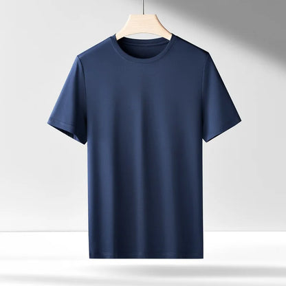 100% Pima Cotton T Shirt Men 14 Color Short Sleeved Tshirt White Round Neck Brand High Quality  Mens Tee Shirts Black Summer new
