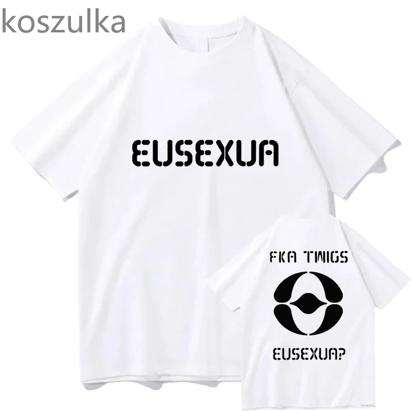 FKA twigs EUSEXUA Double Side T-Shirts Man Woman Fans Summer Gift Vintage Clothes Aesthetic Streetwear Harajuku Pullover Tops