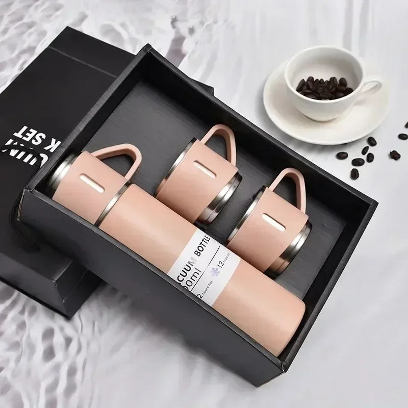 Stainless Steel Vacuum Insulated Bottle, Portable Bottle, Office Gift Set, Business Style Coffee Mug, Thermal Mug, 500ml, 304