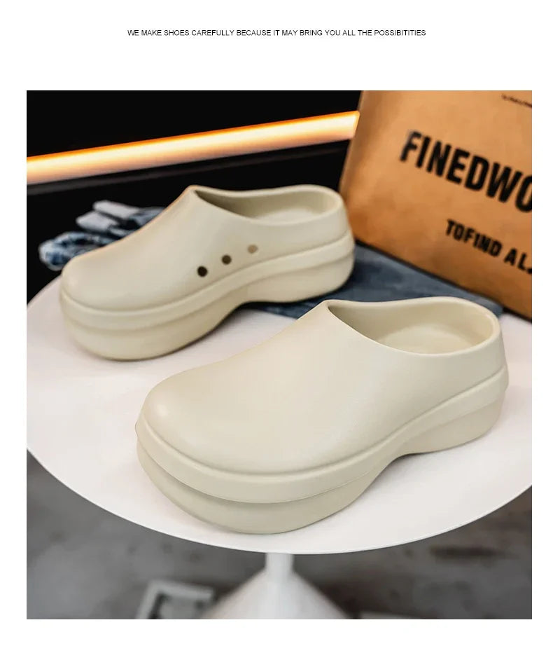 2025 Men Women Chef Shoes Non-slip Waterproof Oil-proof Shoes Comfortable Workers Slippers Outdoor Fishing Shoes  EVA