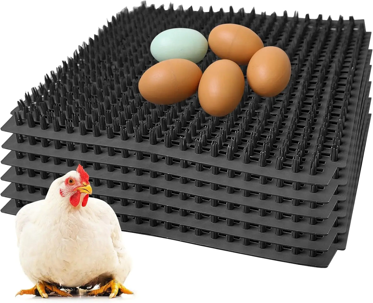 1/2/3/4 Compartment Roll Out Nesting Box for Chickens Hens | Heavy Duty Chicken Coop Nesting Box with Lid Cover to Protect Eggs