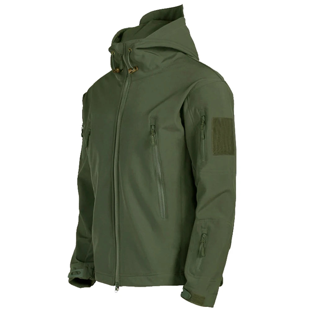 Military Shark Skin Soft Shell Jackets Men Tactical Windproof Waterproof jacket men Army Combat Jackets Mens Hooded Bomber Coats