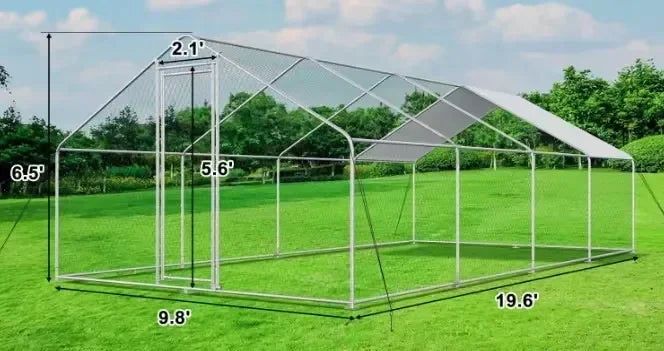 Egg Laying Large Stainless Steel Chicken Coop 8-10 Chickens Poultry Quail Rabbit Duck Cage