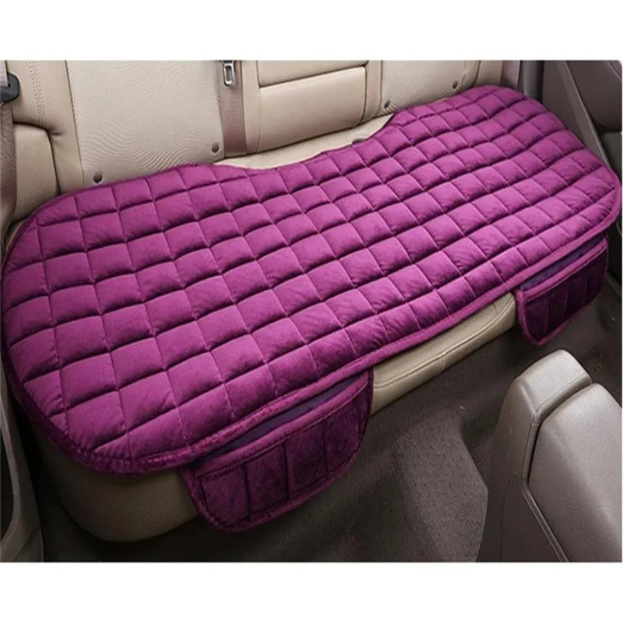 Car Seat Cover Front Rear Flocking Cloth Cushion Non Slide Winter Auto Protector Mat Pad Keep Warm Universal Fit Truck Suv Van