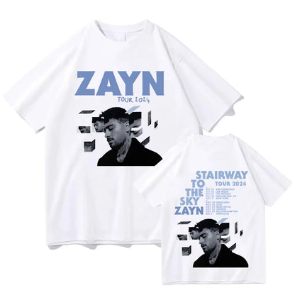 Zayn Startway To The Sky Tour Tee-shirt Zayn Malik  T-shirts Unisex Short Sleeve Tee Harajuku Y2K O-neck Summer Casual Top