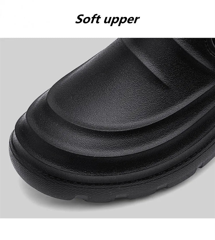 STRONGSHEN Men Kitchen Clogs Chef Shoes Waterproof Rain Boots Outdoor Comfortable Flat Oil-proof Non-Slip Work Fishing Shoes