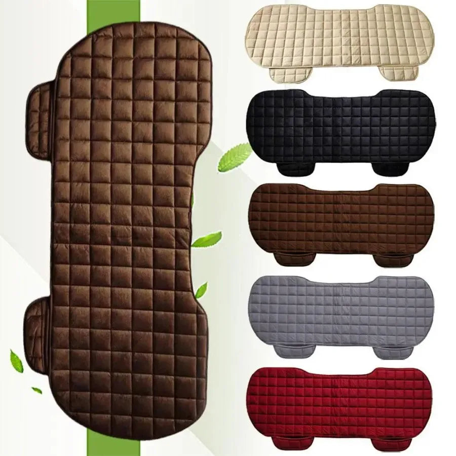 Car Seat Cover Front Rear Flocking Cloth Cushion Non Slide Winter Auto Protector Mat Pad Keep Warm Universal Fit Truck Suv Van