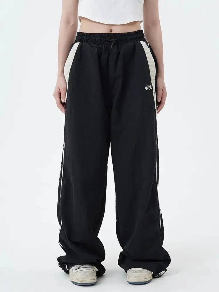 Y2K Vintage Fashion Loose Pant 2024 Casual Street Hip Hop Baggy Pants High Waist Wide Leg Trousers Solid Joggers Women Clothes