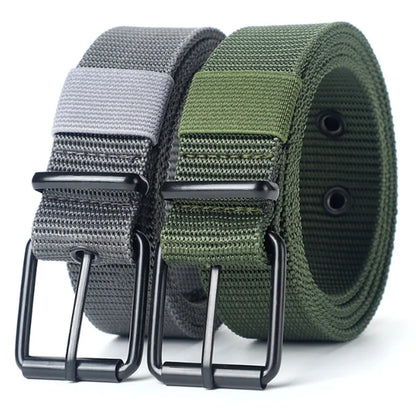 110/120/130cm Men's Belt Canvas Pin Buckle Leather Belt Women's Trendy Belt With Jeans Belt For Men Women Outdoor Sports Belt