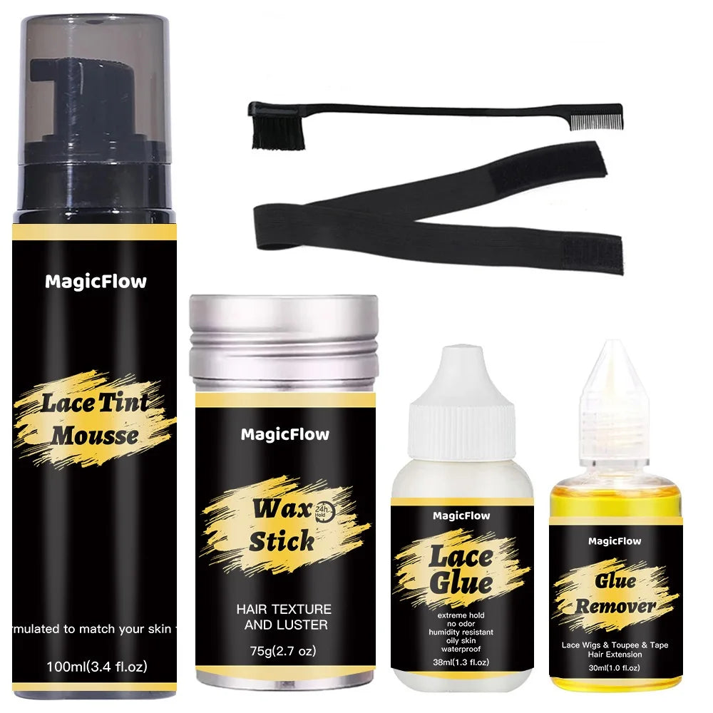 Hair Install Kit Hair Tint Mousse Hair Wax Stick Lace Glue Lace Glue Remover Hair Band Hair Brush