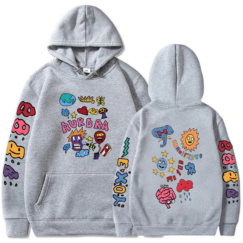 Cartoon Graphic Hoodies Humbe Funny Printing Sweatshirts Sudaderas Hombre Long Sleeve Winter Hooded Pullovers Fleece Soft Hoodie