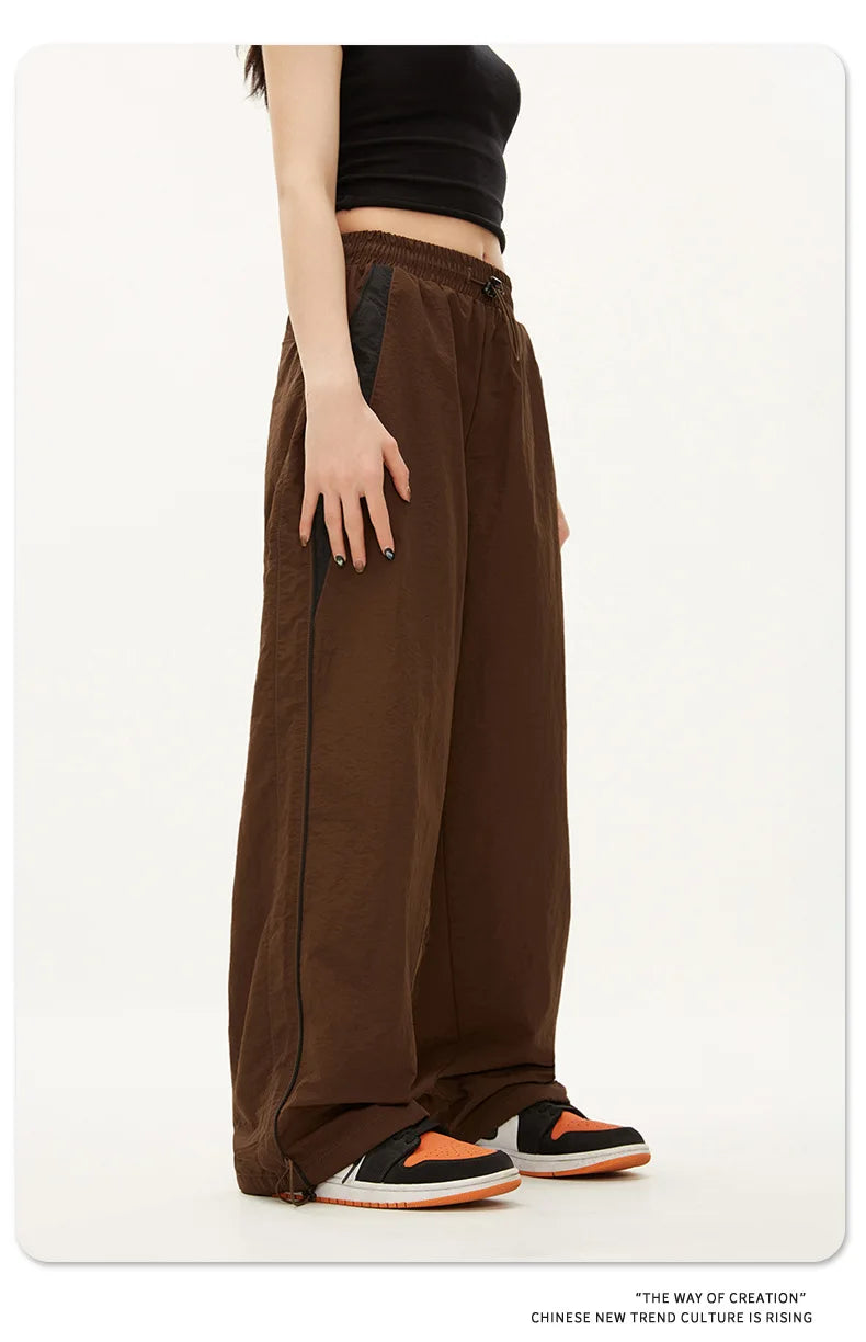 Y2K Vintage Fashion Loose Pant 2024 Casual Street Hip Hop Baggy Pants High Waist Wide Leg Trousers Solid Joggers Women Clothes