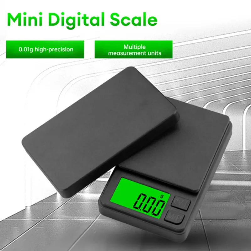 Precision Pocket Scale 1000g X 0.1g - Digital Gram, Food, Jewelry, Ounces/Grains Scale with Backlit LCD - Mini Scale for Travel