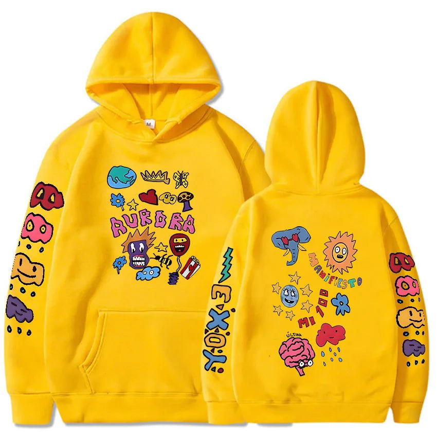 Cartoon Graphic Hoodies Humbe Funny Printing Sweatshirts Sudaderas Hombre Long Sleeve Winter Hooded Pullovers Fleece Soft Hoodie