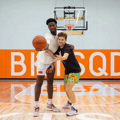 2024 BUCKETSQUAD Summer Mesh Basketball Shorts Men's Quick Drying Loose Sports Shorts Casual Trendy Running Beach Shorts