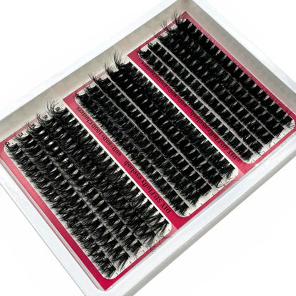 15Rows DIY 5D Fluffy Lash Clusters 60D/80D/100D Thick Eyelash Clusters Wispy Individual Lashes 10-20mm Cluster Eyelash Extension