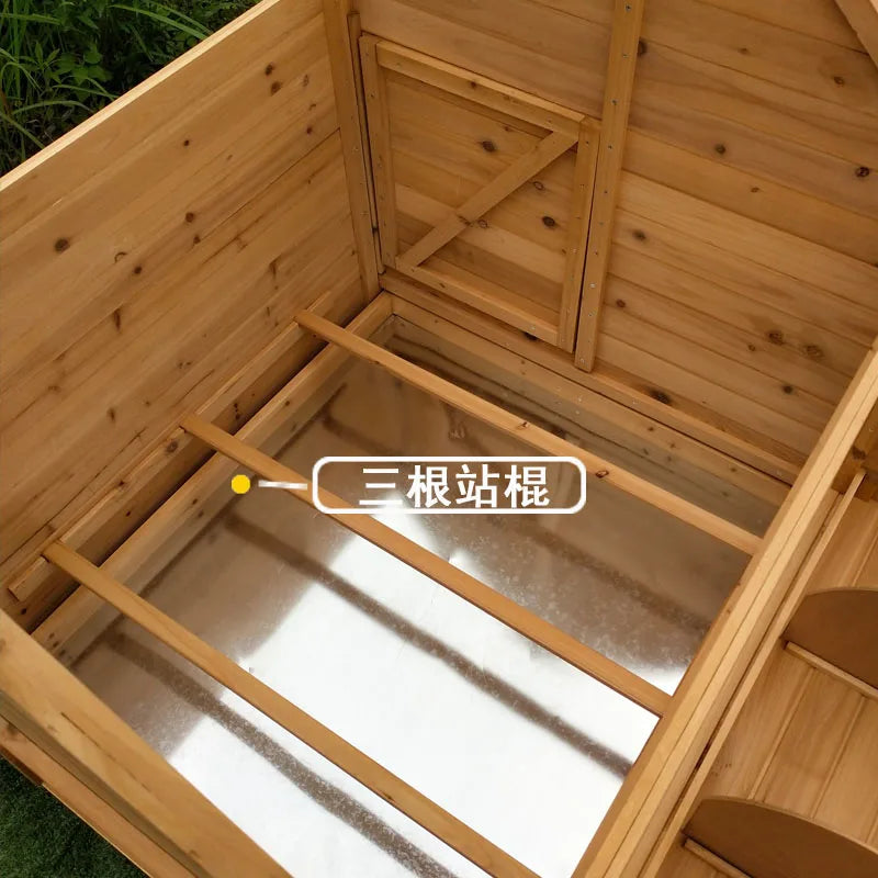 Large Separated Structure Running Cages Wooden Chicken Coop with Egg Case House