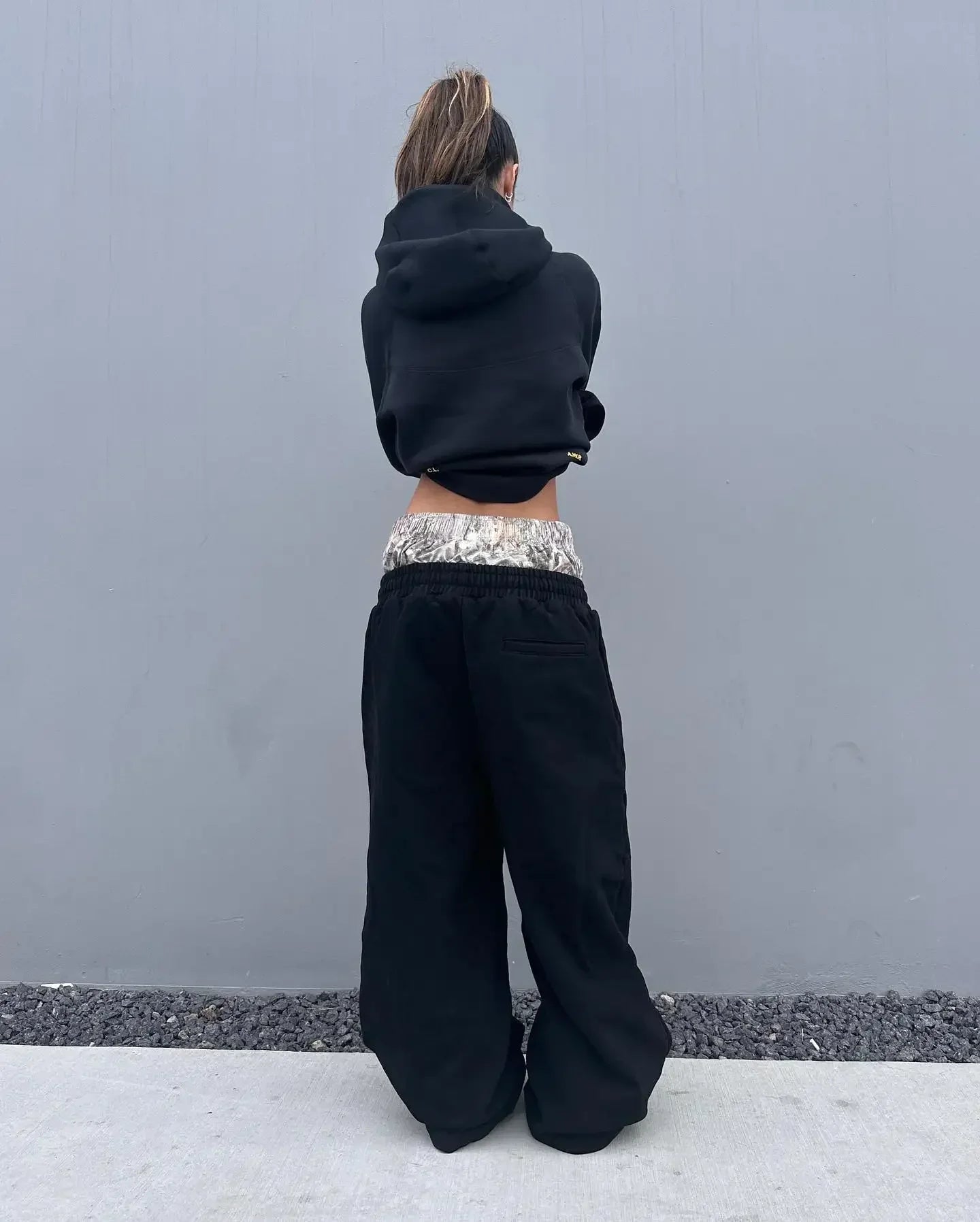 Y2K Retro Leisure Sports Pants Camouflage Embroidered Double Waist Pants Harajuku High Waisted Women Straight Leg Wide Leg Pants